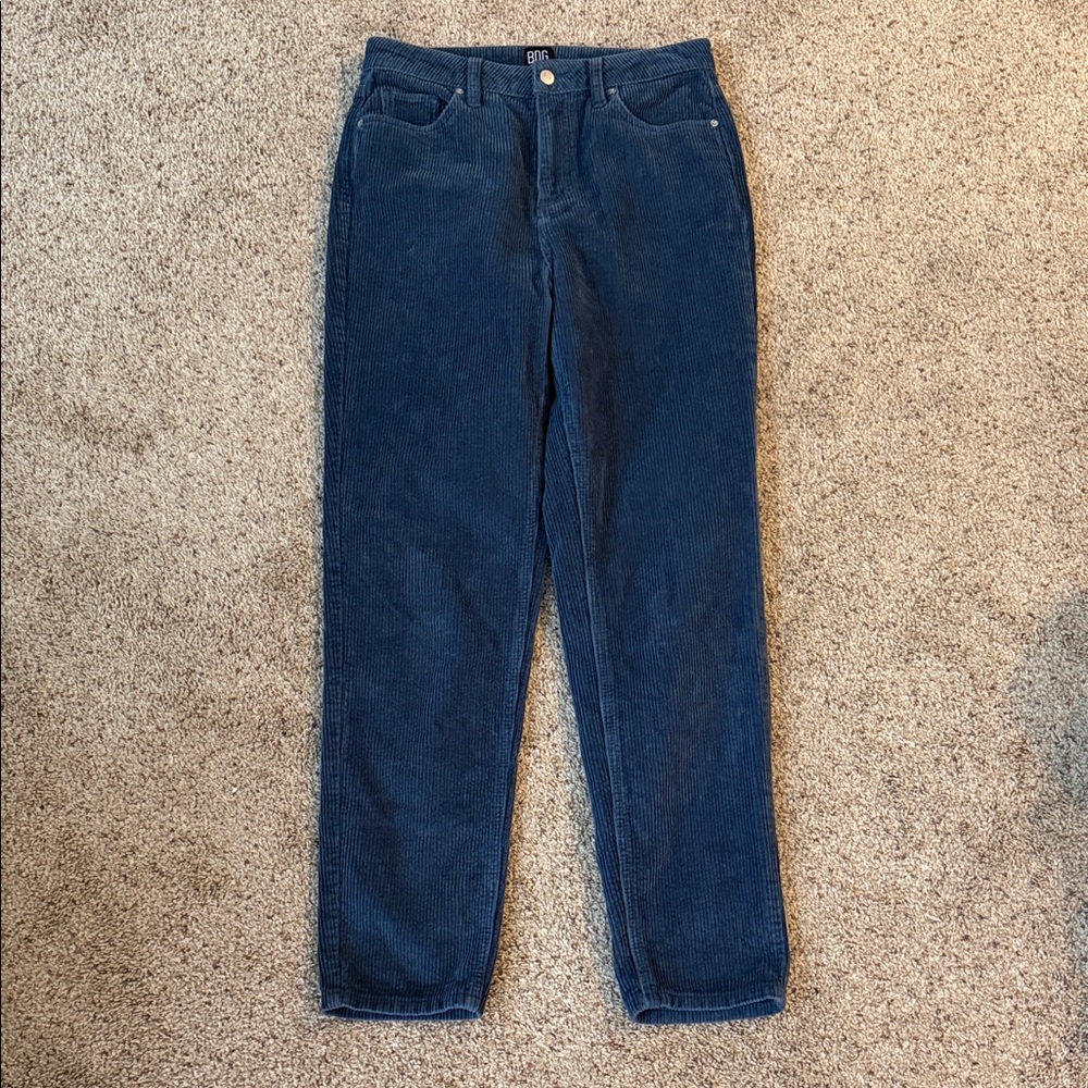 BDG Women’s Mom High Rise Dark Blue Corduroy Pants